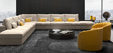 Диваны в интерьере гостиной-31, Угловой диван Элизиум